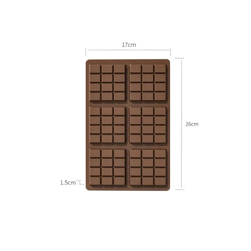 (5 PCS) YH917 Silicone Chocolate Bar Mold | BPA-Free, Heat-Resistant, Non-Stick Baking Tray, Measures 26 cm x 17 cm x 1.5 cm
