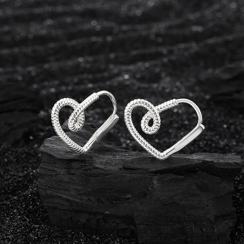 925 Silver screw pearl earrings Fashion Simple and high -level Silver Silver Earrings