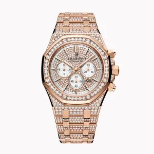 Audemars Piguet Royal Oak 26322OR.ZZ.1222OR.01 Chronograph Rose Gold Pave Diamond