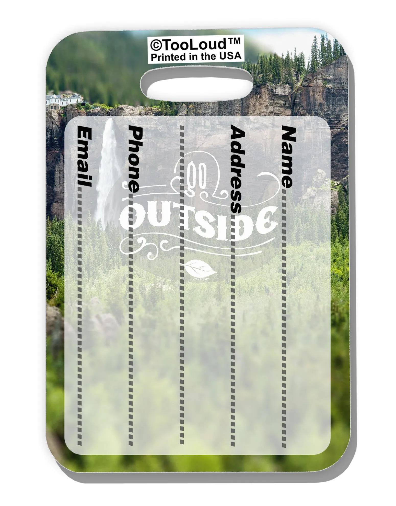 Beautiful Cliffs - Go Outside AOP Luggage Tag Dual Sided All Over Print by