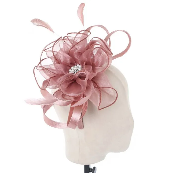 Celestial Grace Fascinator in Dark Champagne