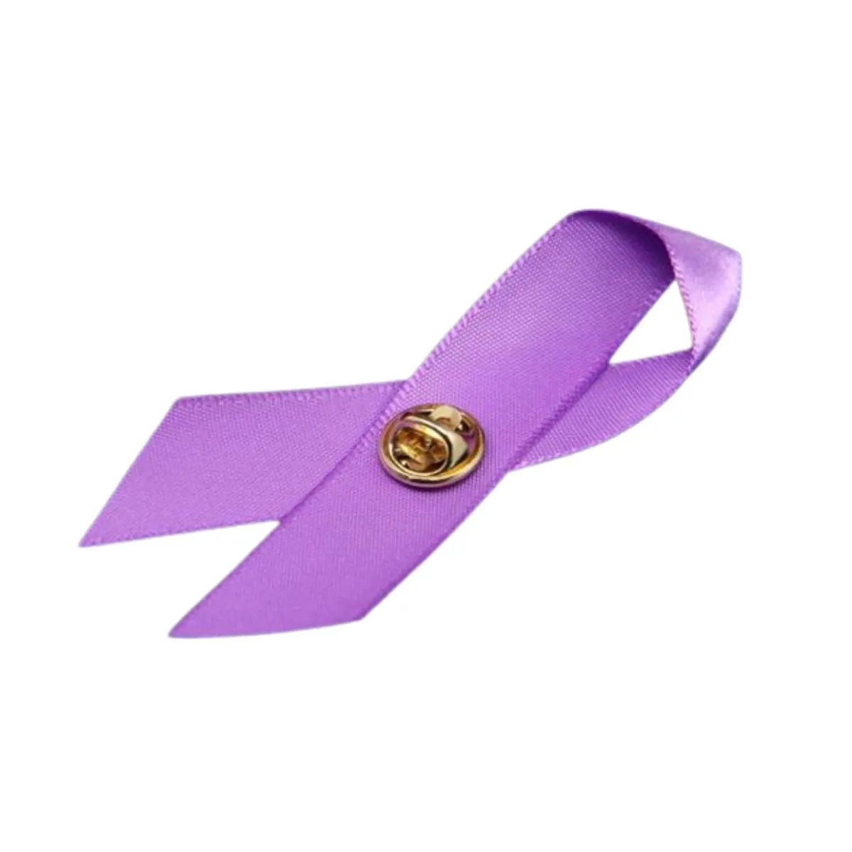 Cystic Fibrosis Awareness Purple Satin Ribbon Pins