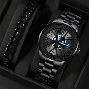 Fashion Mens Watches Luxury Quartz Men Wrist Watch Waterproof Luminous Stainless Steel Watch Bracelet Clock