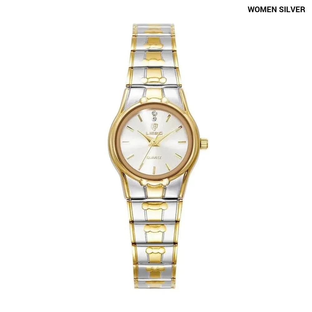 Fashion Quartz Wristwatch Women Men Luxury Full Steel 3bar Waterproof Watches for Female Ladies Clock