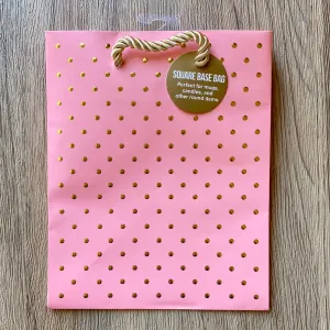 Gold Dot Square Small Swiss Bag - Blossom Peach