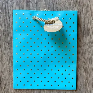 Gold Dot Square Small Swiss Bag - Robin's Egg