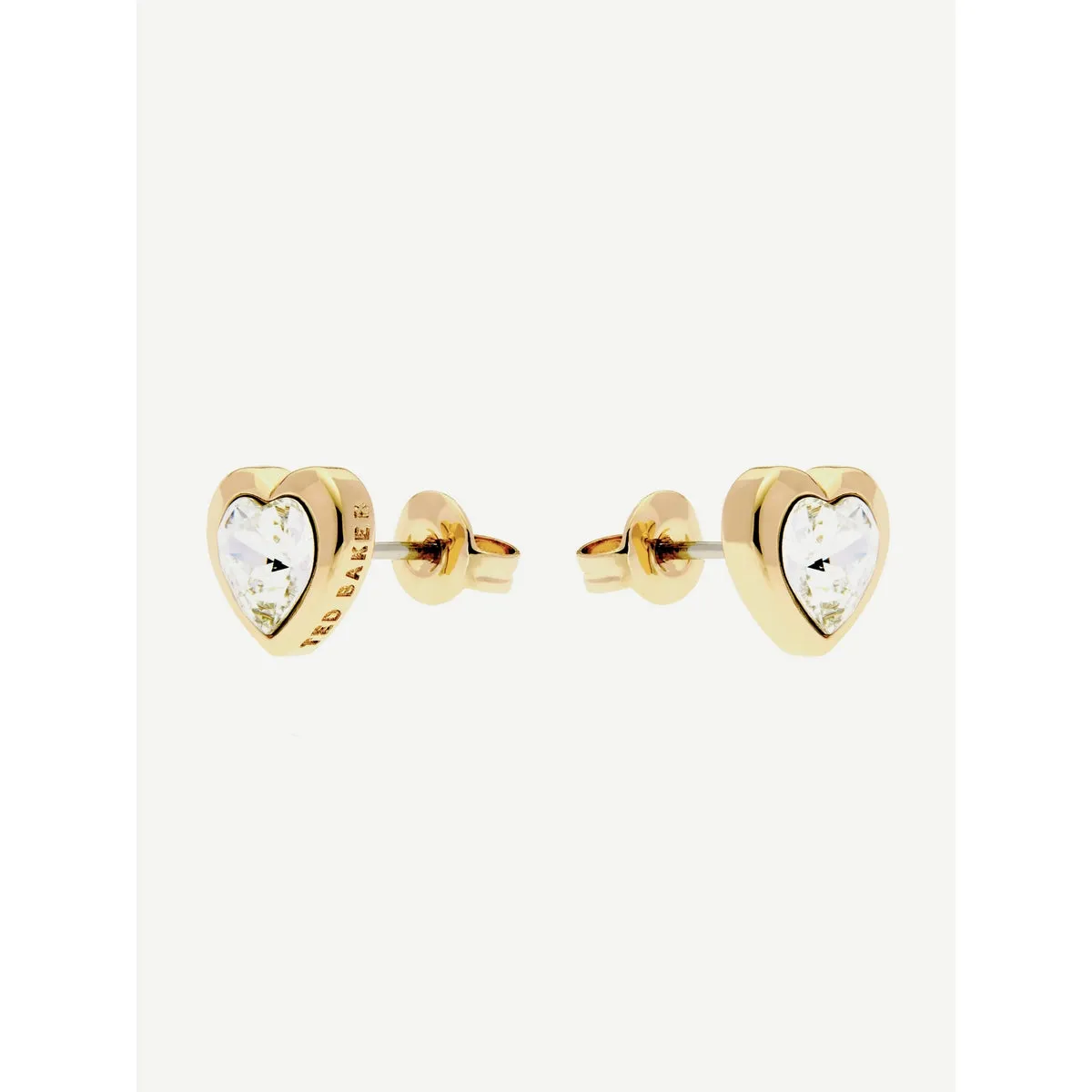 Han Crystal Heart Earring Gold