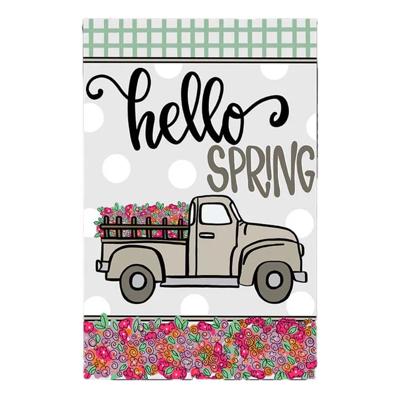Hello Spring Garden Flag