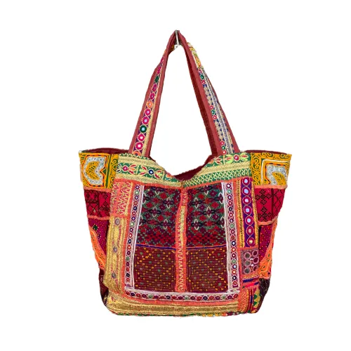 Large Indian Handmade Bohemian Vintage Banjara Tribal Hippy Shoulder Bag-1