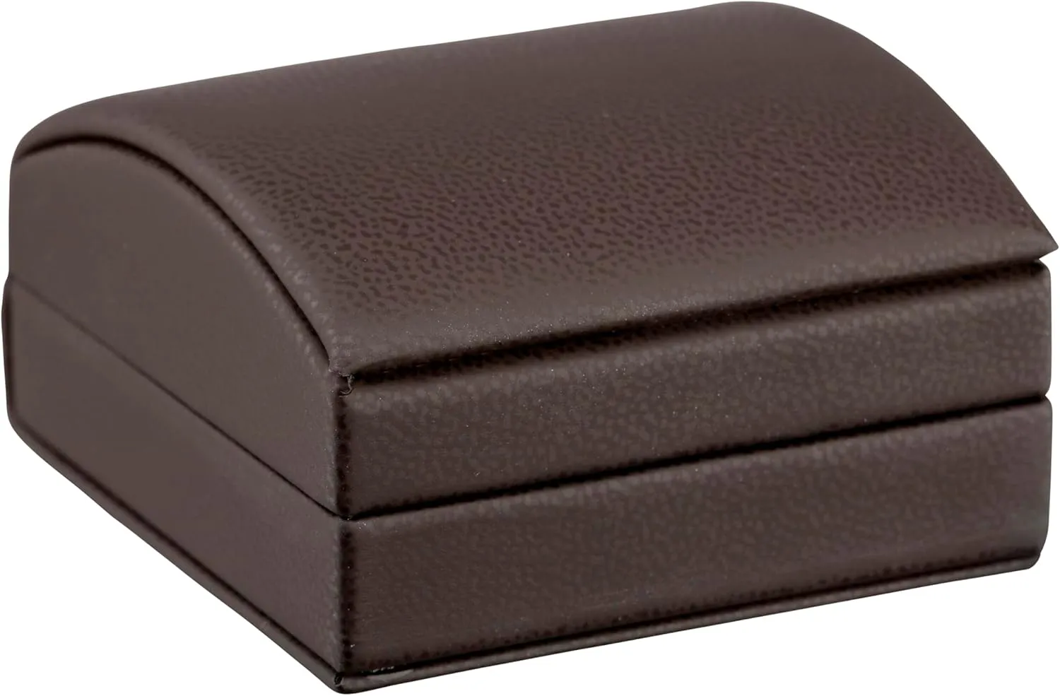 Luxury Dome-Shape Leather T-Style Earring Case for Women & Girls Jewelry Gift Box Ideal for Hanging Earrings & Hoops Case with Cream Ribbed Outer Box & Matching Bow Ribbon