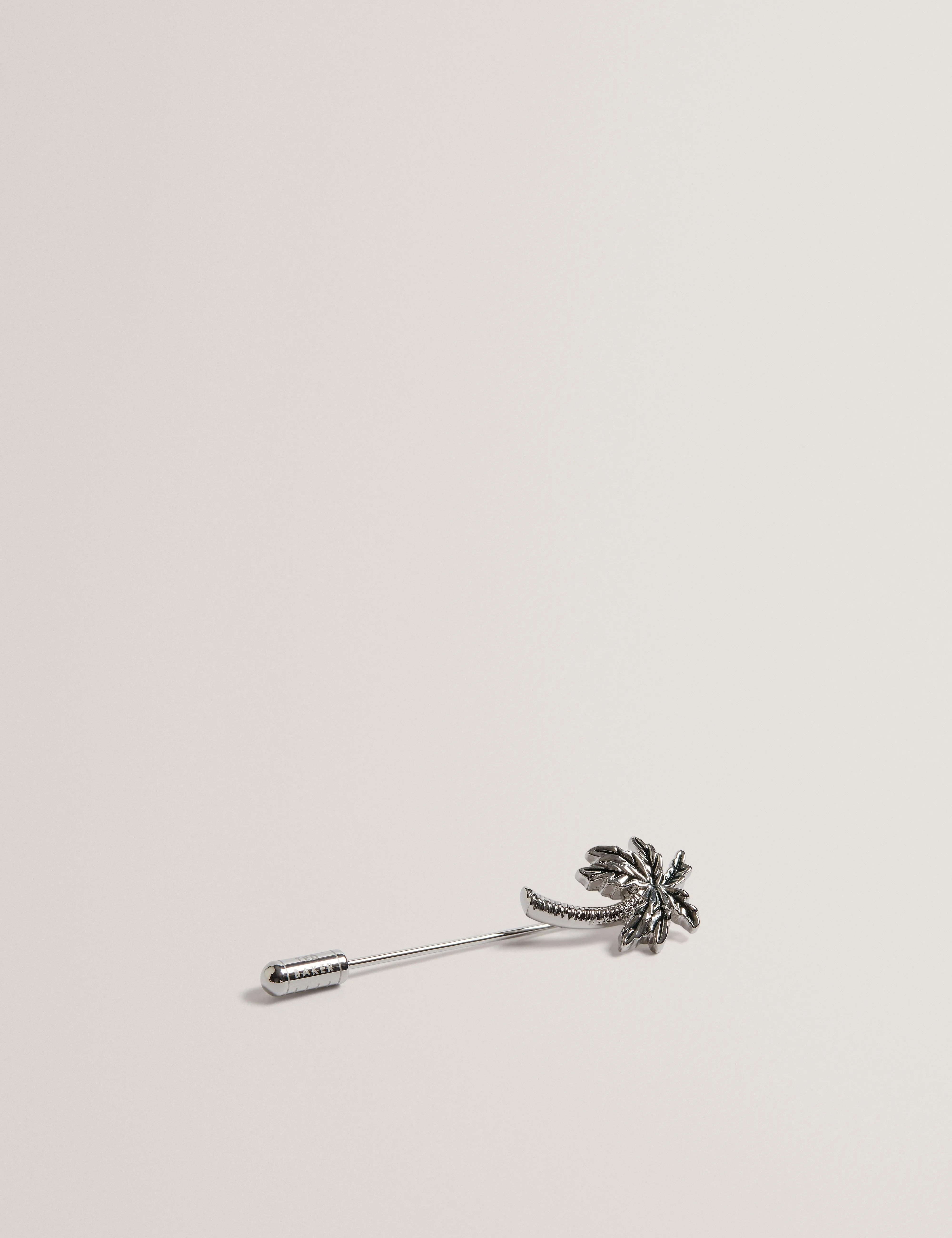 Palmiie Palm Tree Cufflink Lapel Pin Silver
