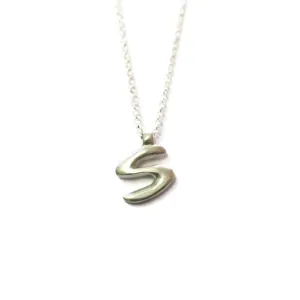 S - handwritten letter necklace