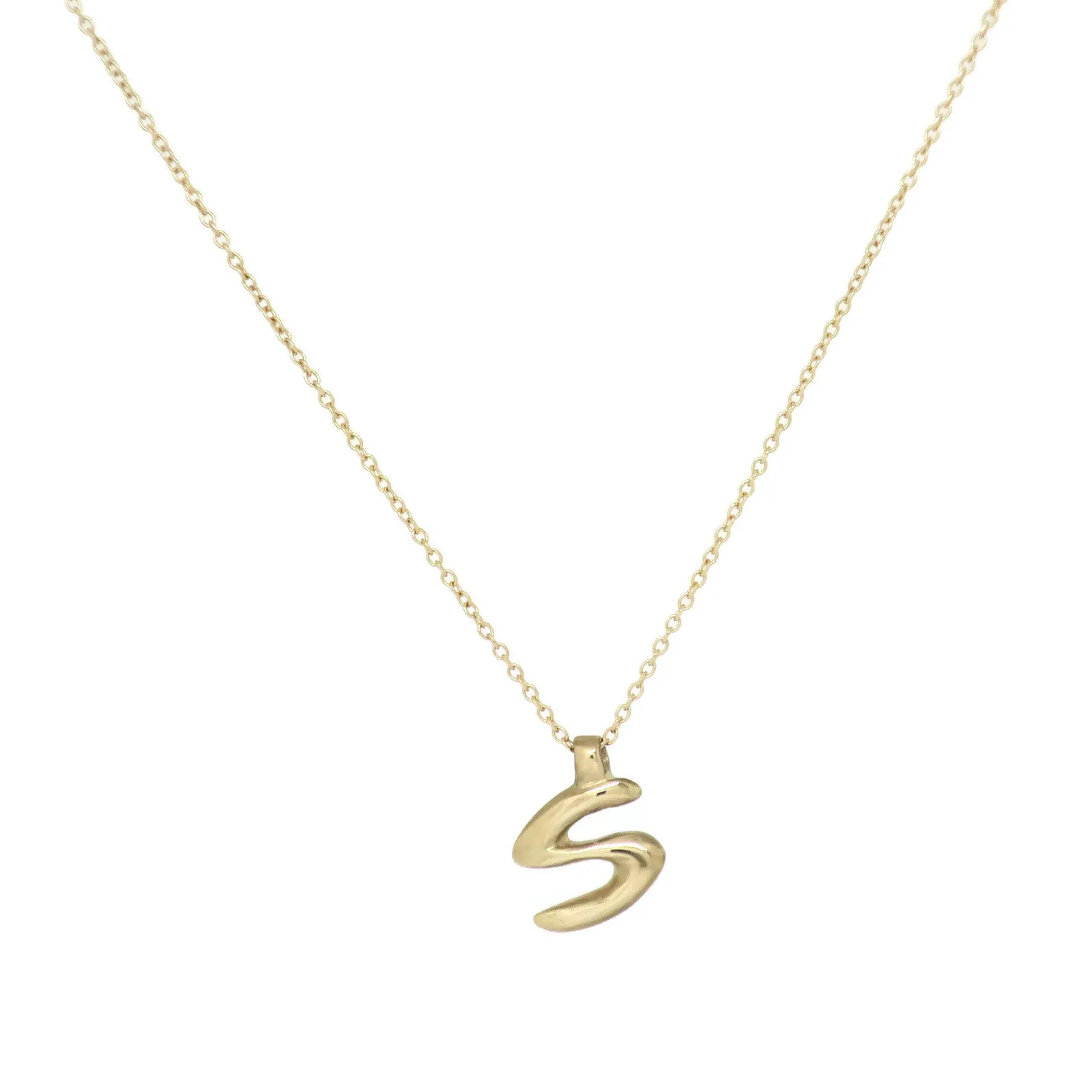 S - handwritten letter necklace