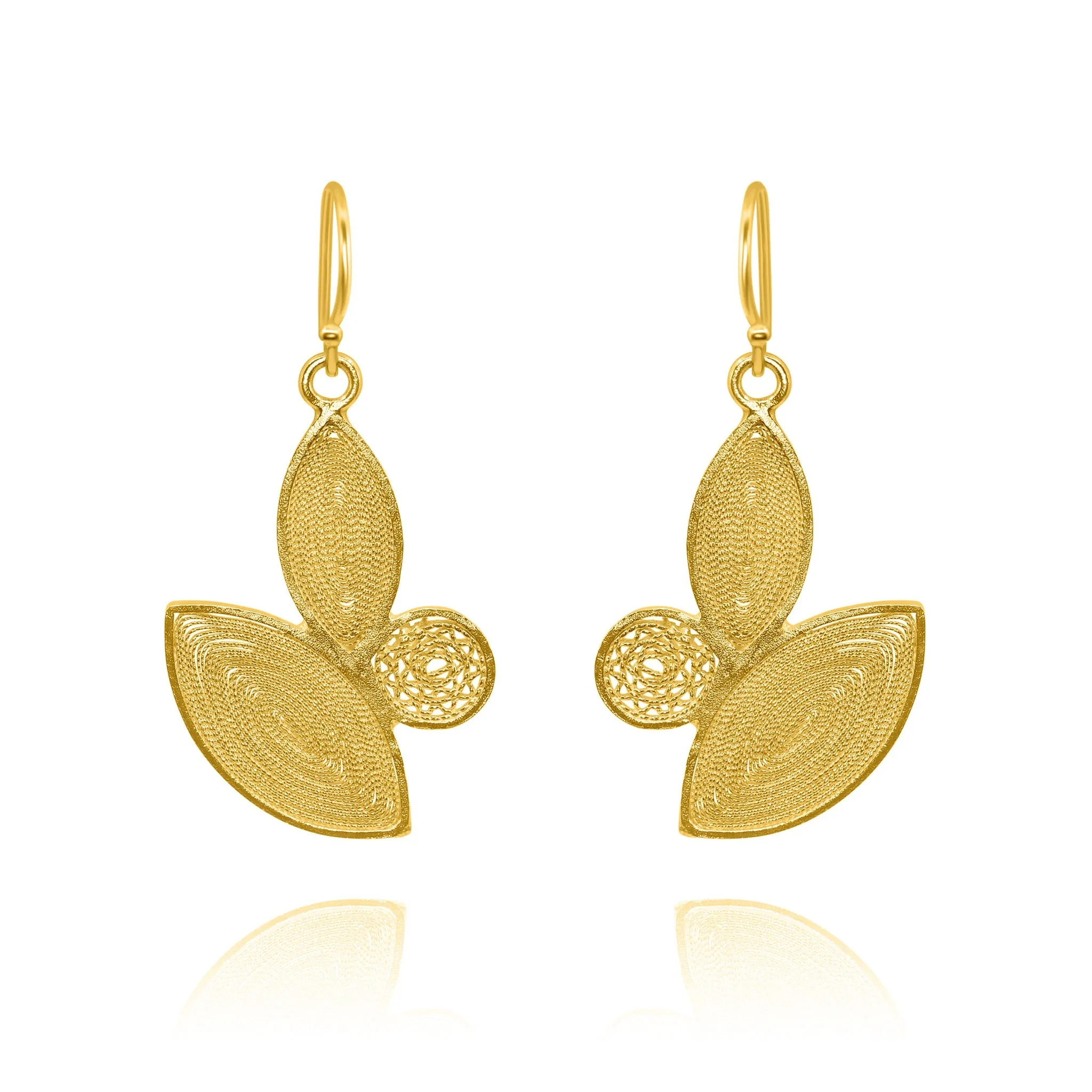 SEEDEL GOLD MEDIUM EARRINGS FILIGREE