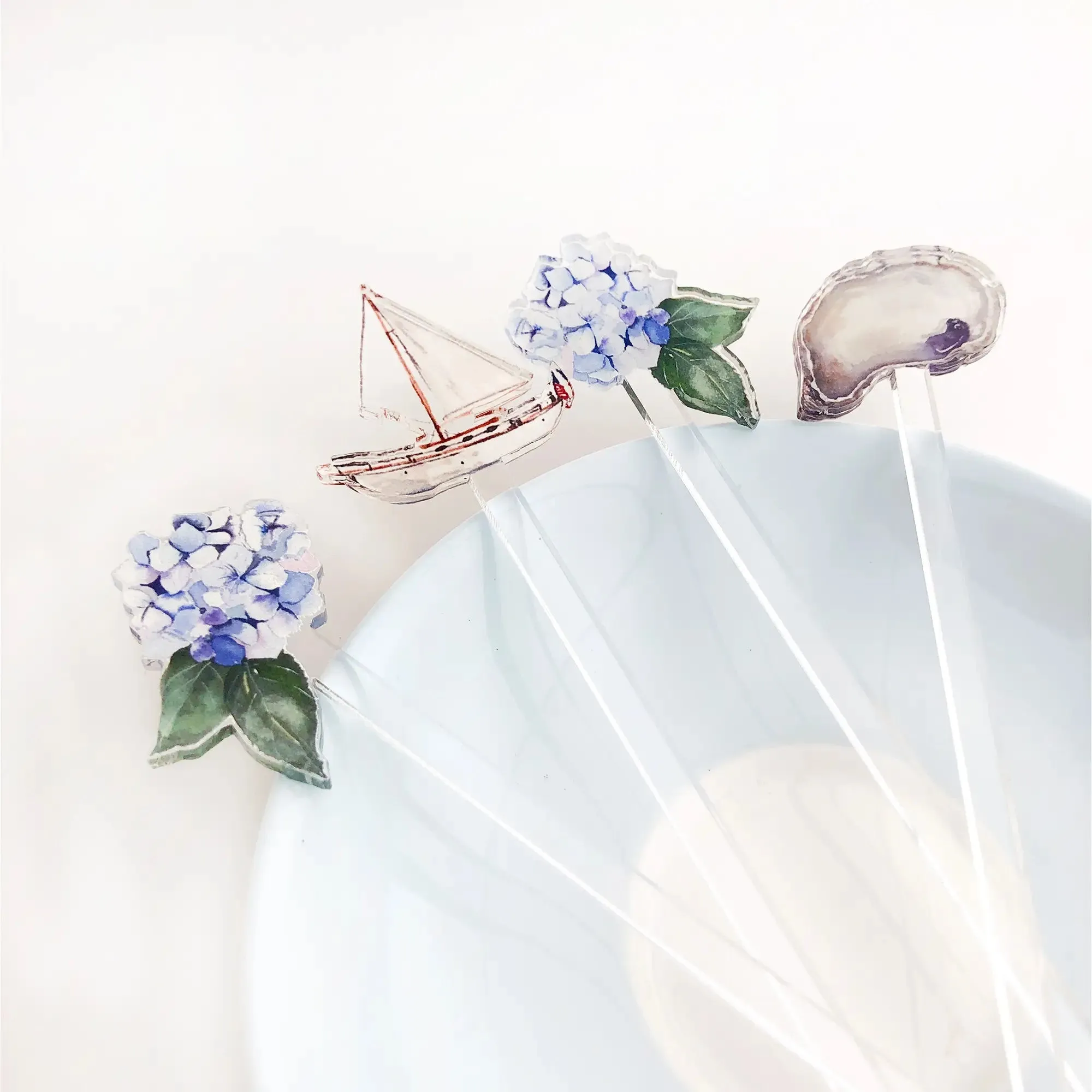 Summer on the Cape Acrylic Stir Sticks