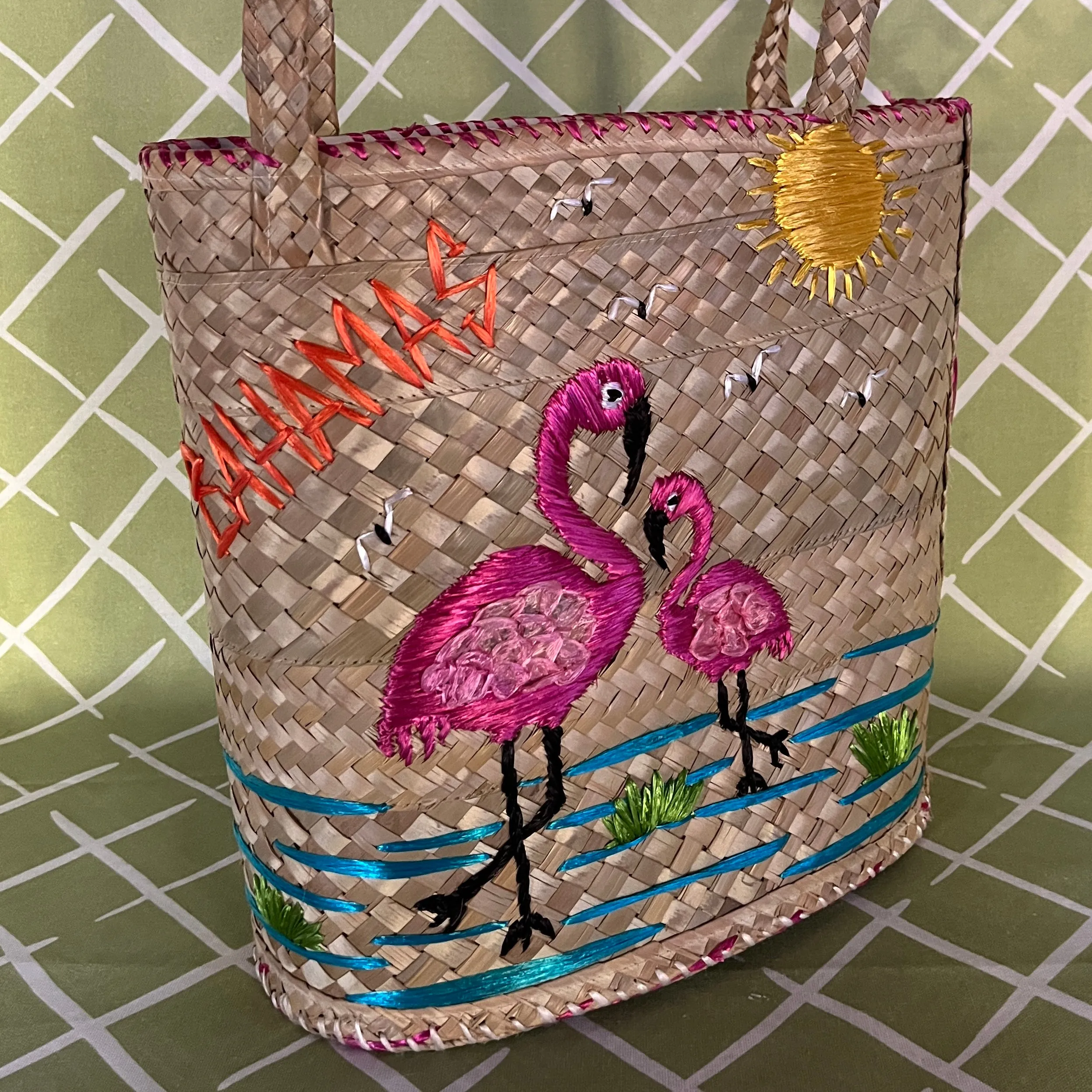 Vintage Bahamas Straw Bag